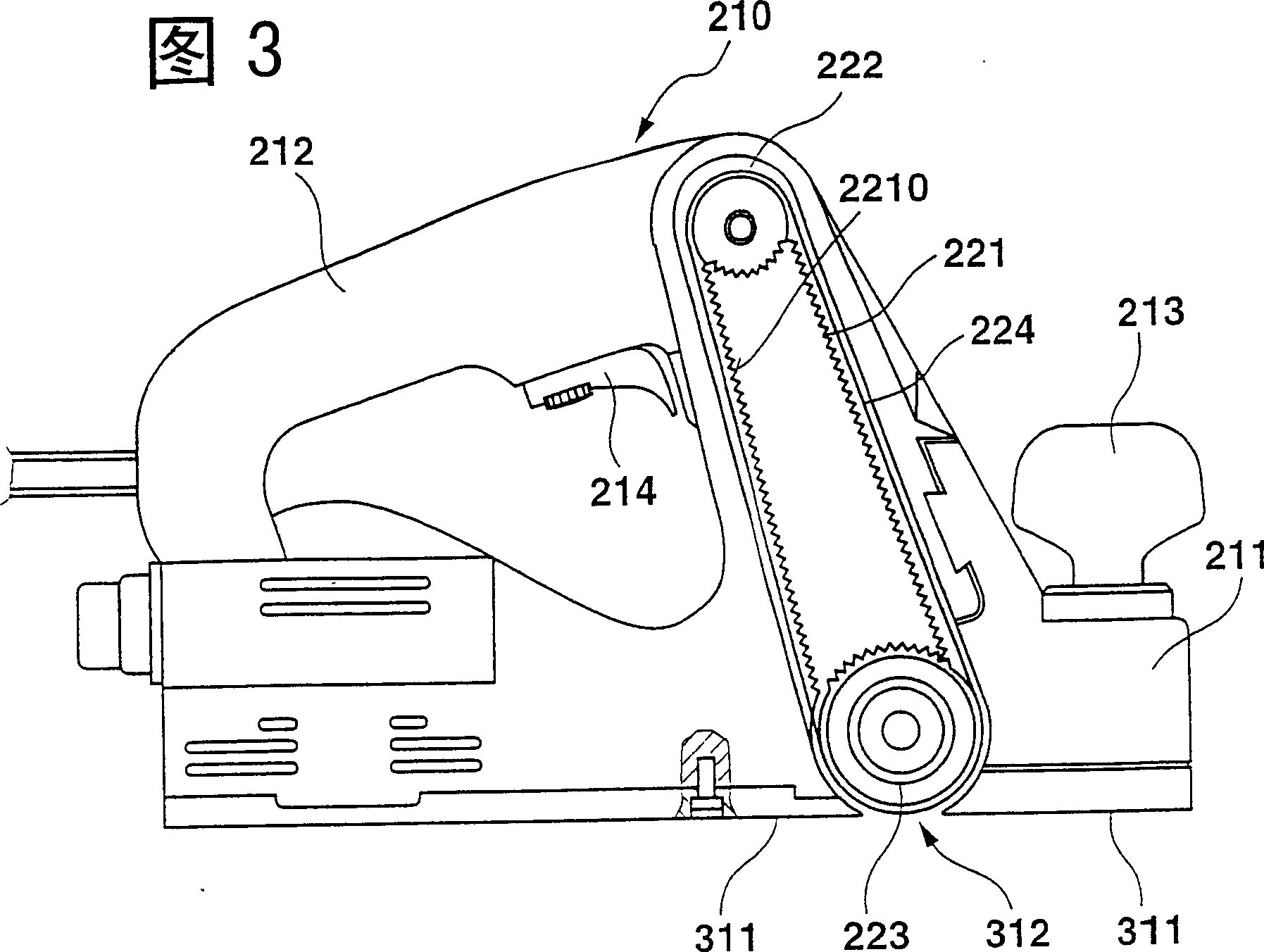 Hand-held grinding machine