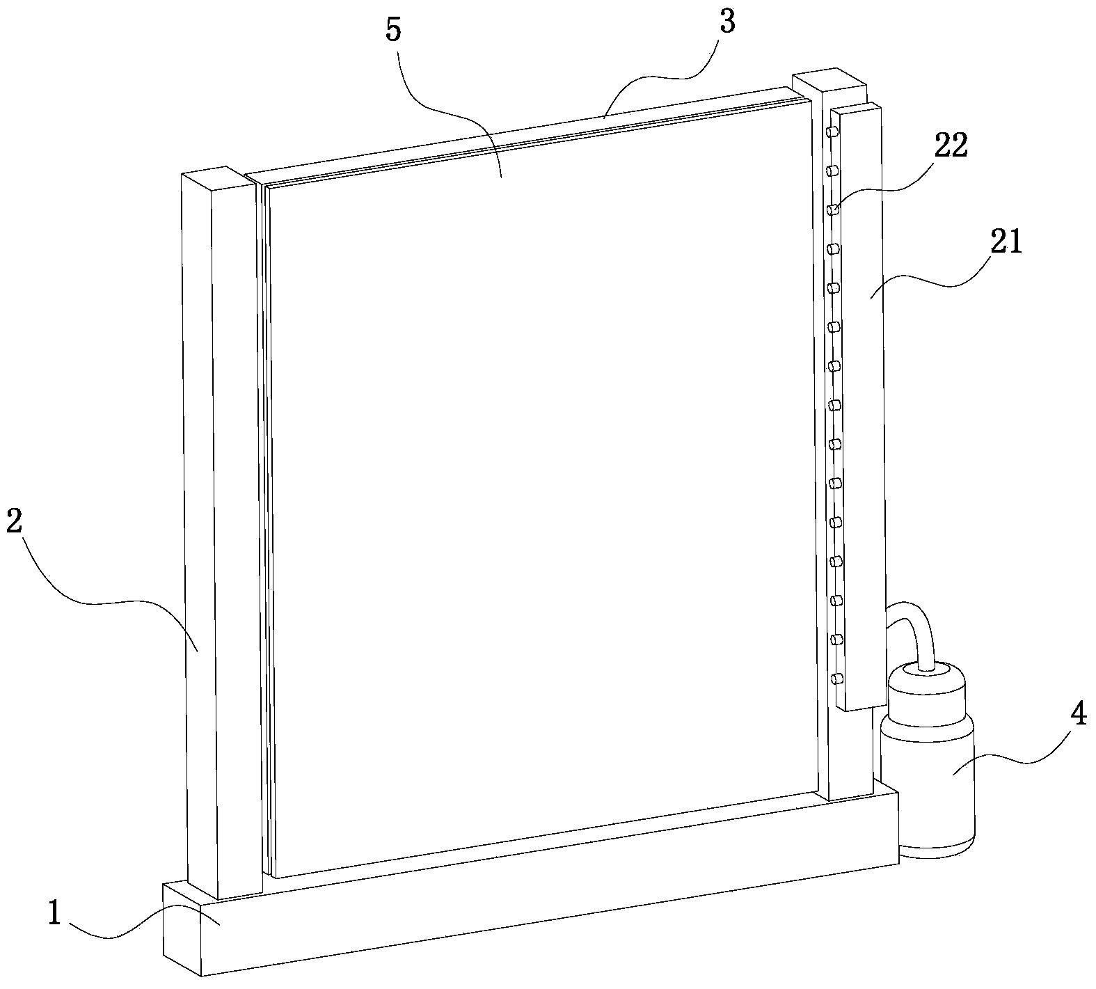 High-voltage static electricity fluctuating dust removal system having wind power assisted dust removal function