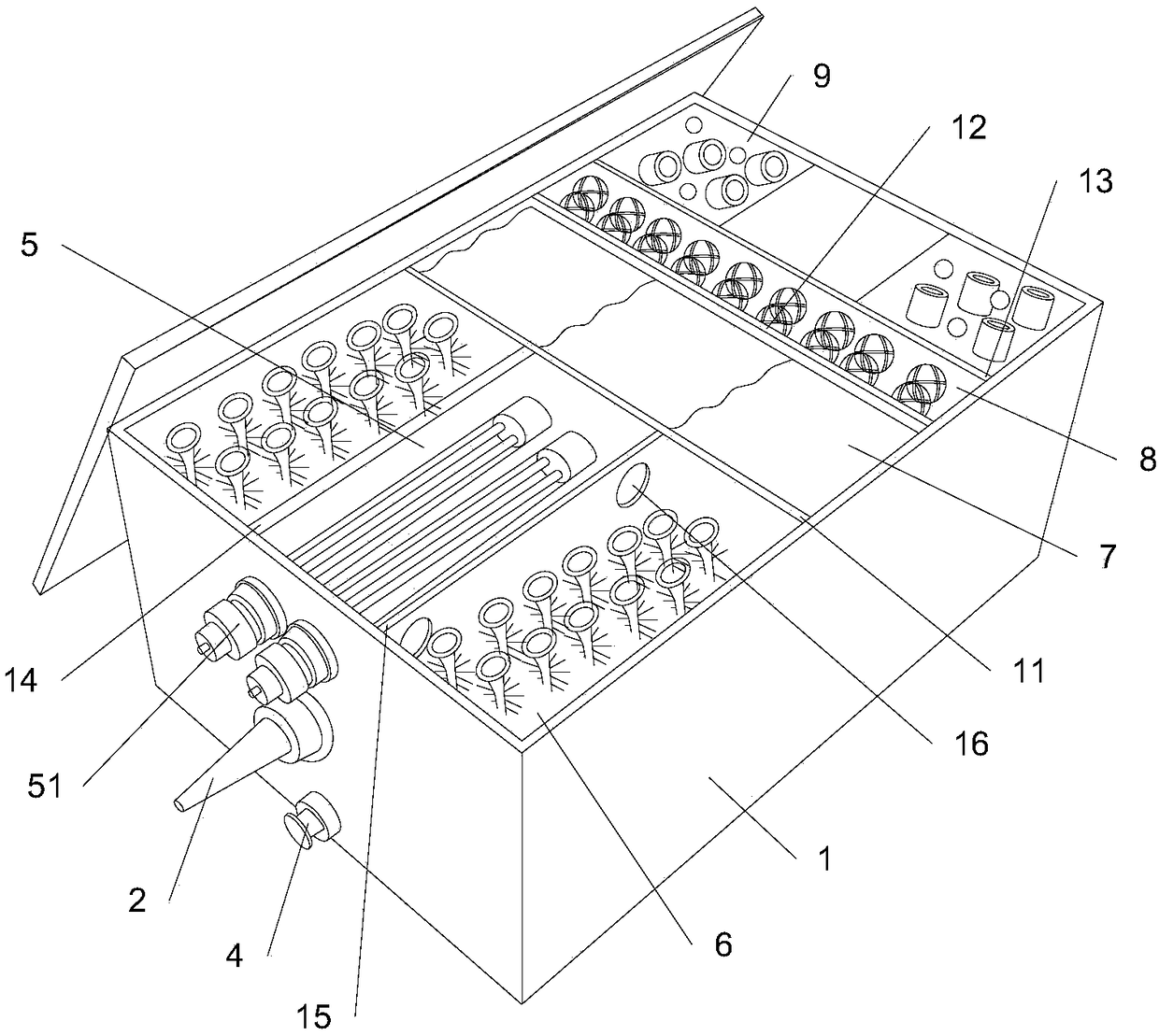 Purifying device for fish pond