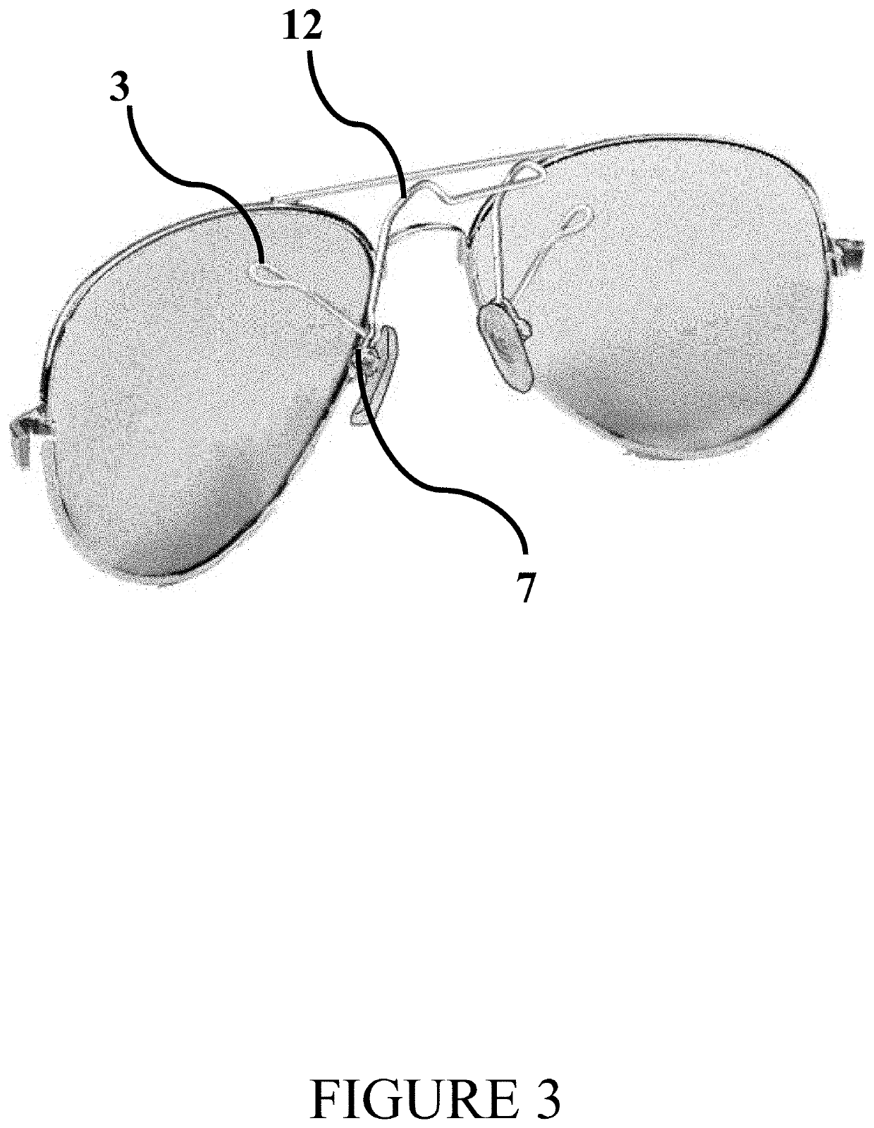 Apparatus for connecting sunglasses to prescription eyewear
