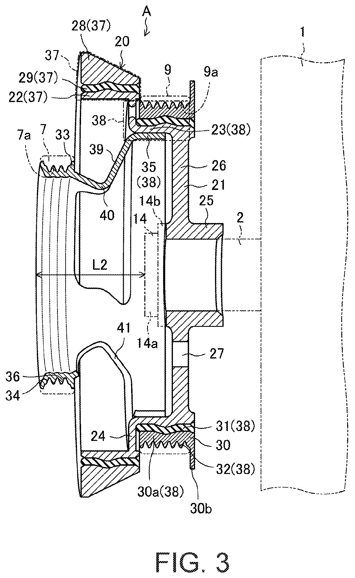 Engine crank pulley structure