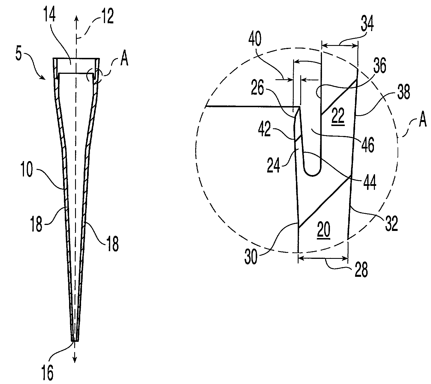 Pipette tip with an internal sleeve and method for forming same