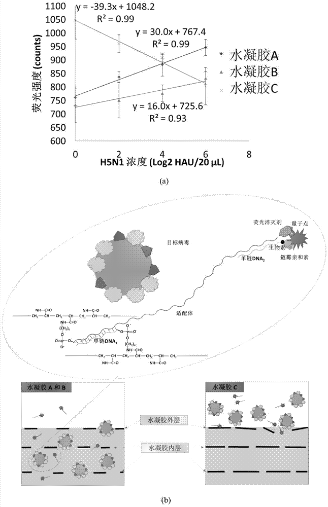 Smart hydrogel-based fluorescent aptasensor for detection of avian influenza virus