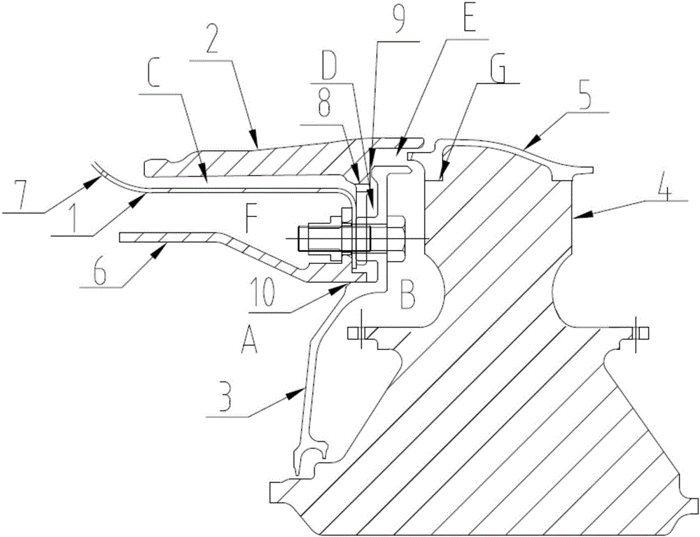 Turbine disc cavity structure with closely-sealing and cooling guide plate