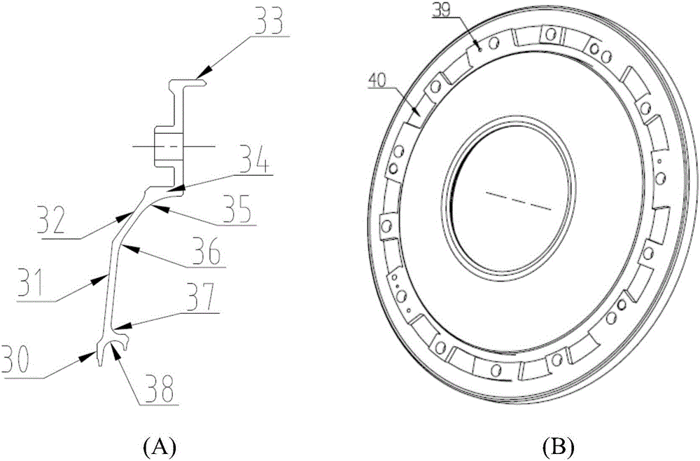 Turbine disc cavity structure with closely-sealing and cooling guide plate