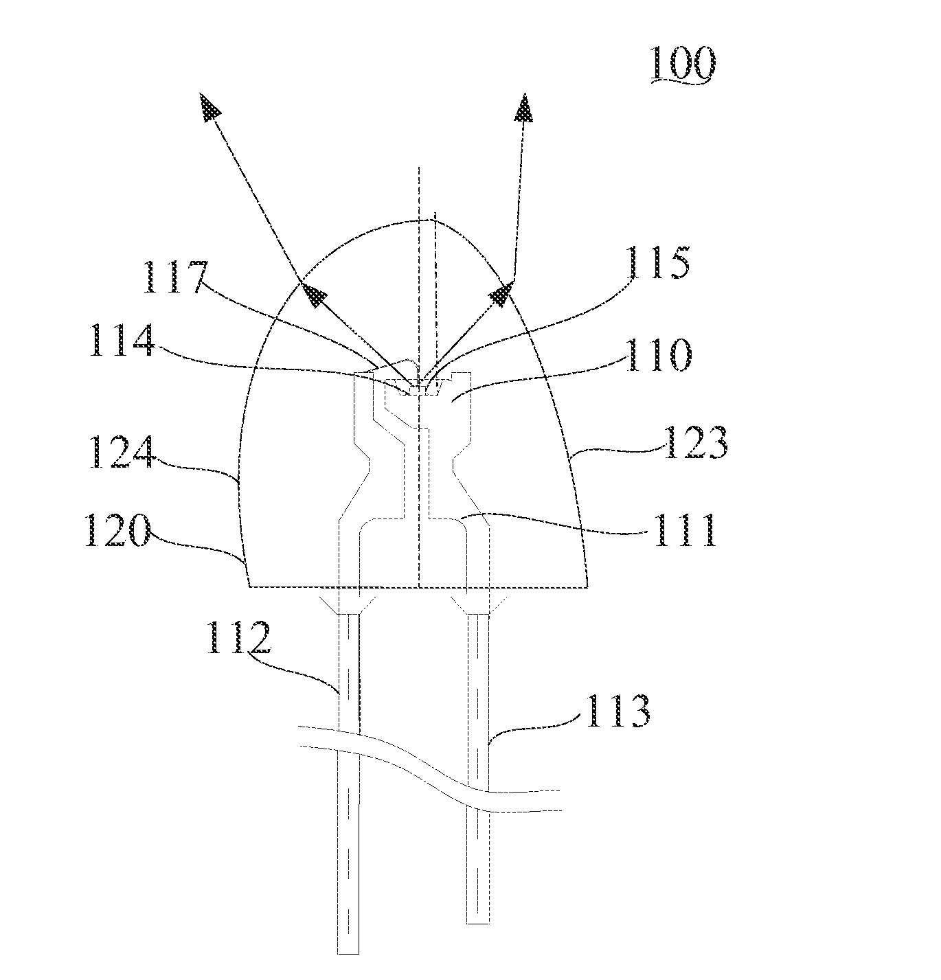 LED and LED packaging method thereof