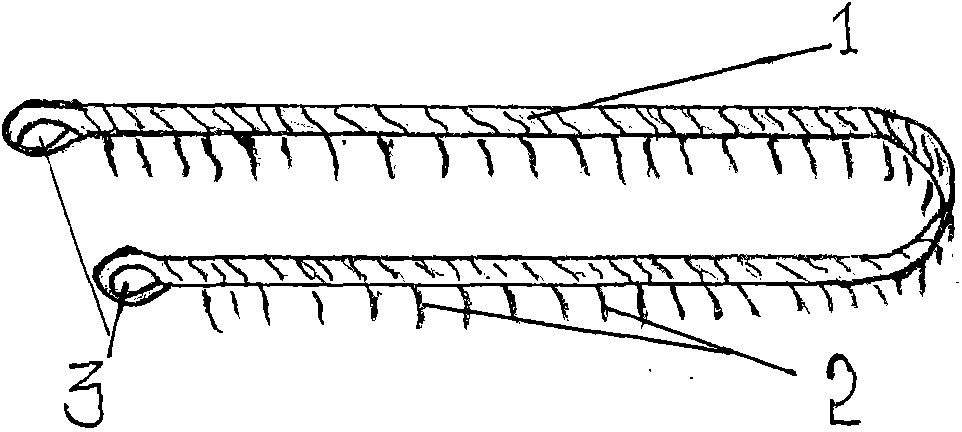 Machine for scraping kelp roots on seedling rope