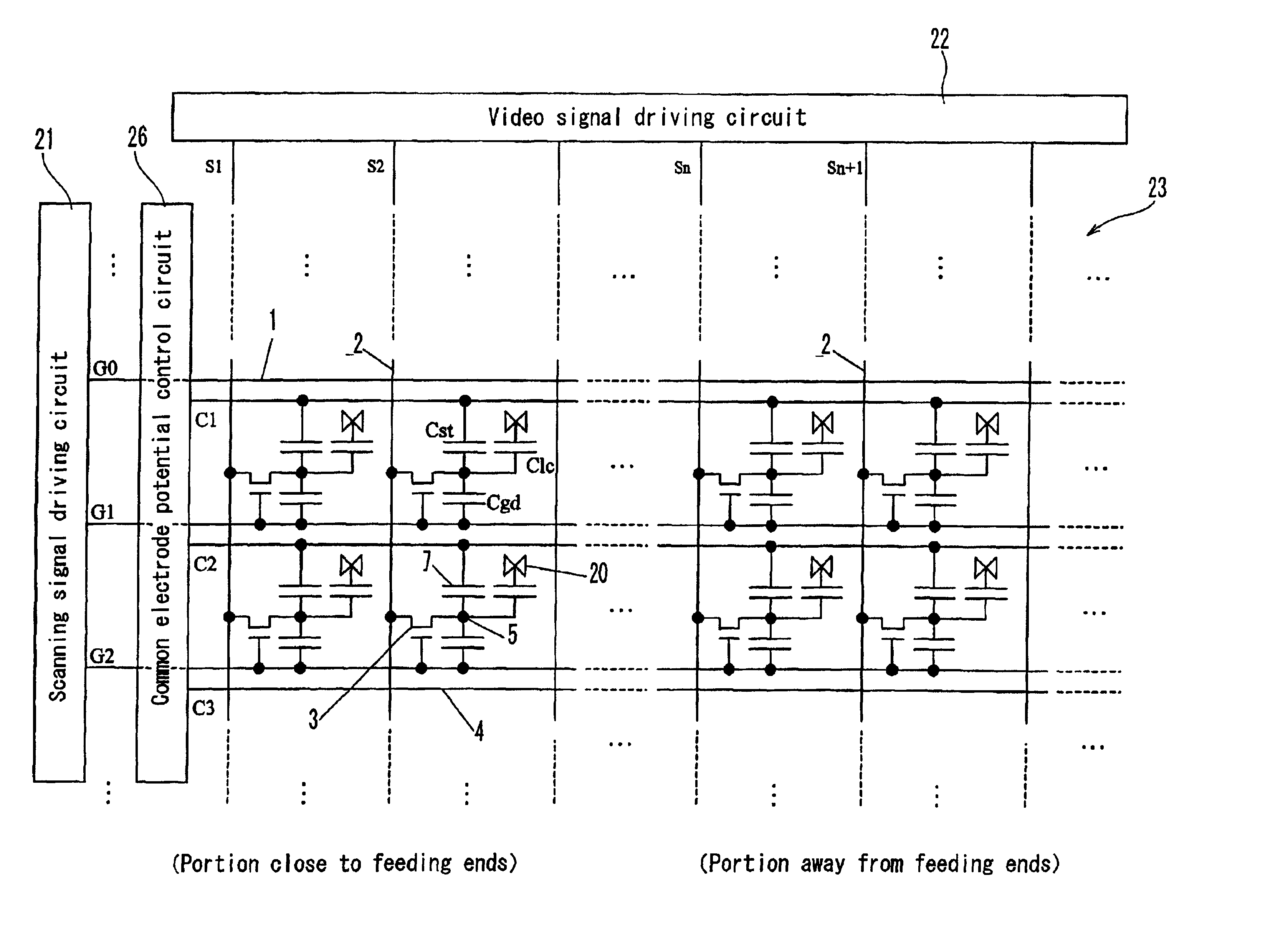 Active matrix type display apparatus method for driving the same, and display element