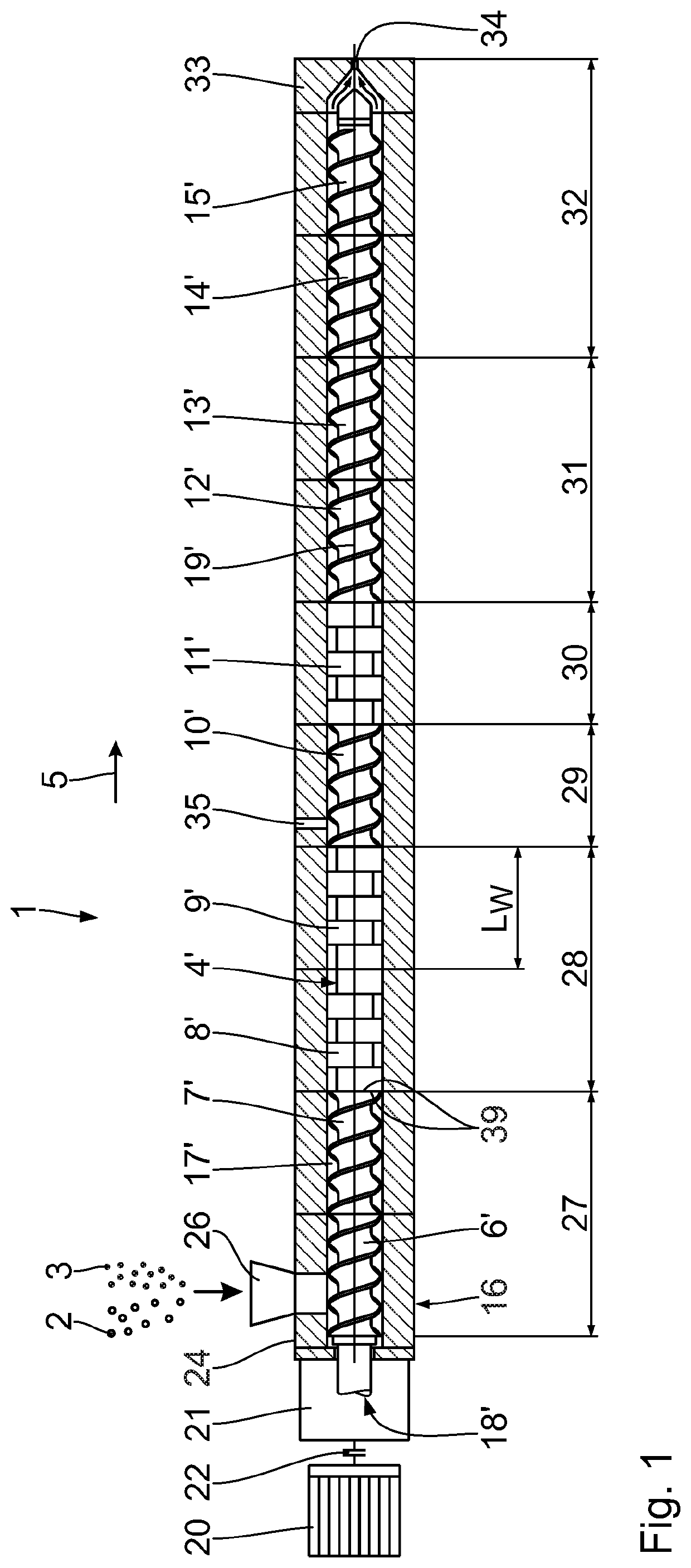 Treatment element for a treatment element shaft of a screw machine, and method for producing a treatment element