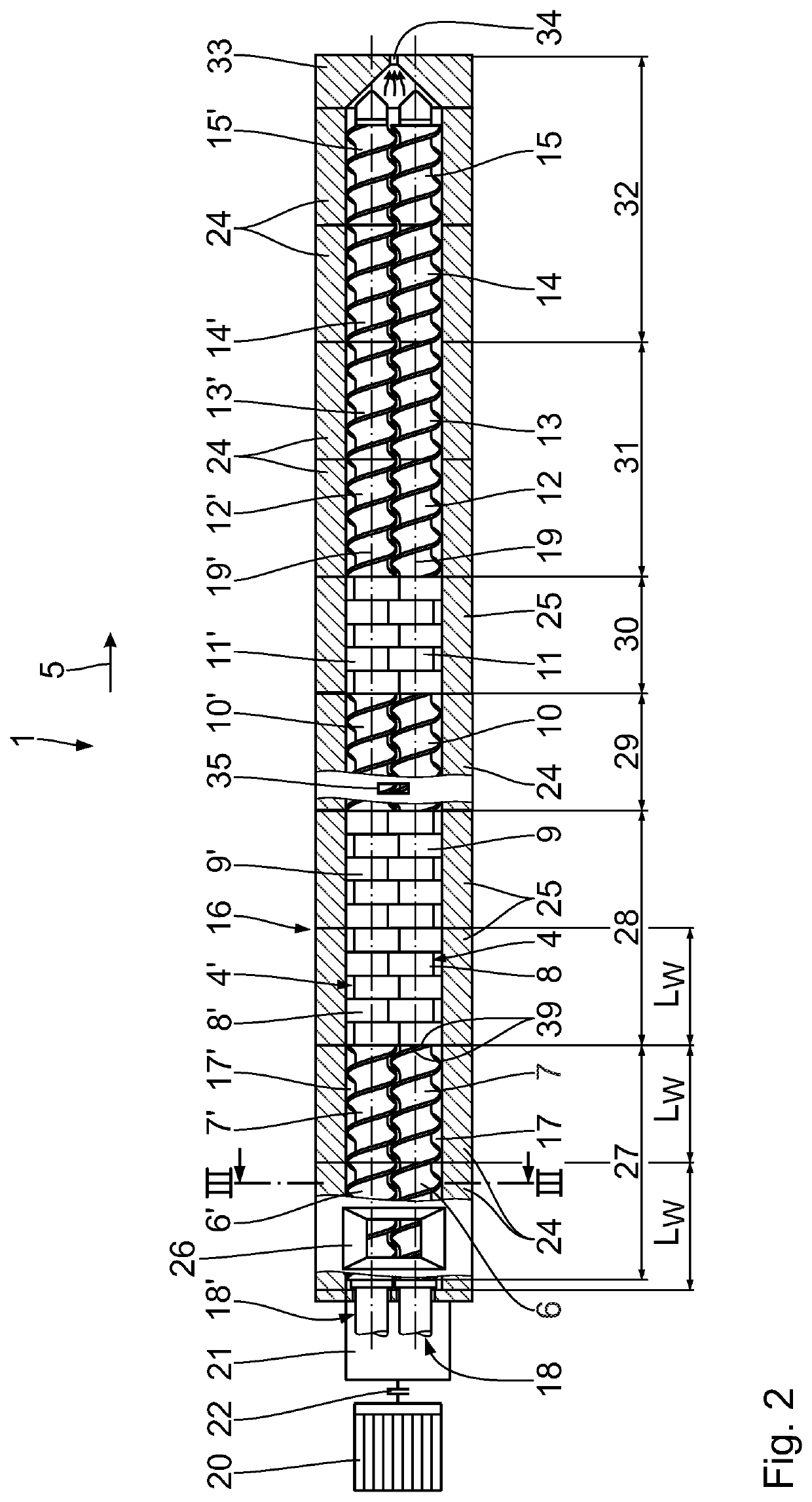 Treatment element for a treatment element shaft of a screw machine, and method for producing a treatment element