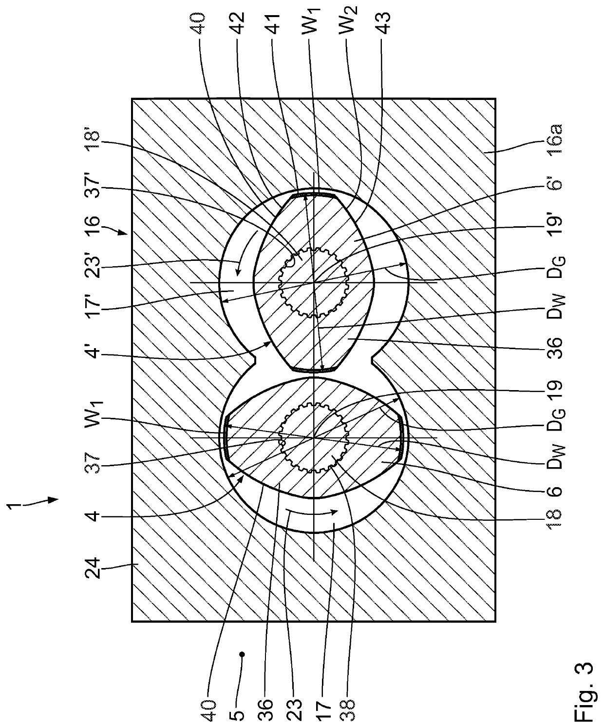 Treatment element for a treatment element shaft of a screw machine, and method for producing a treatment element