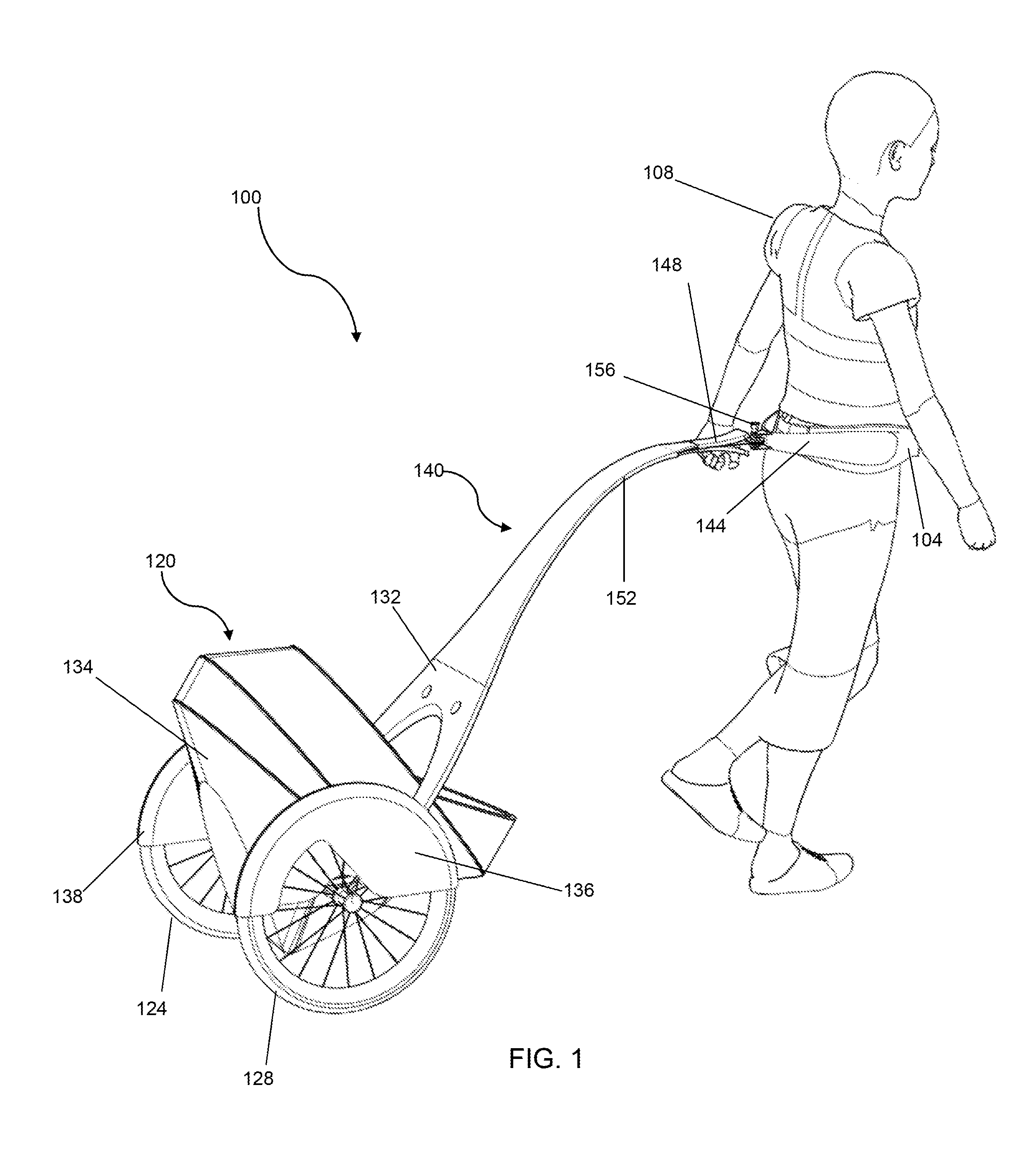 Apparatus and method for towing a load by a person