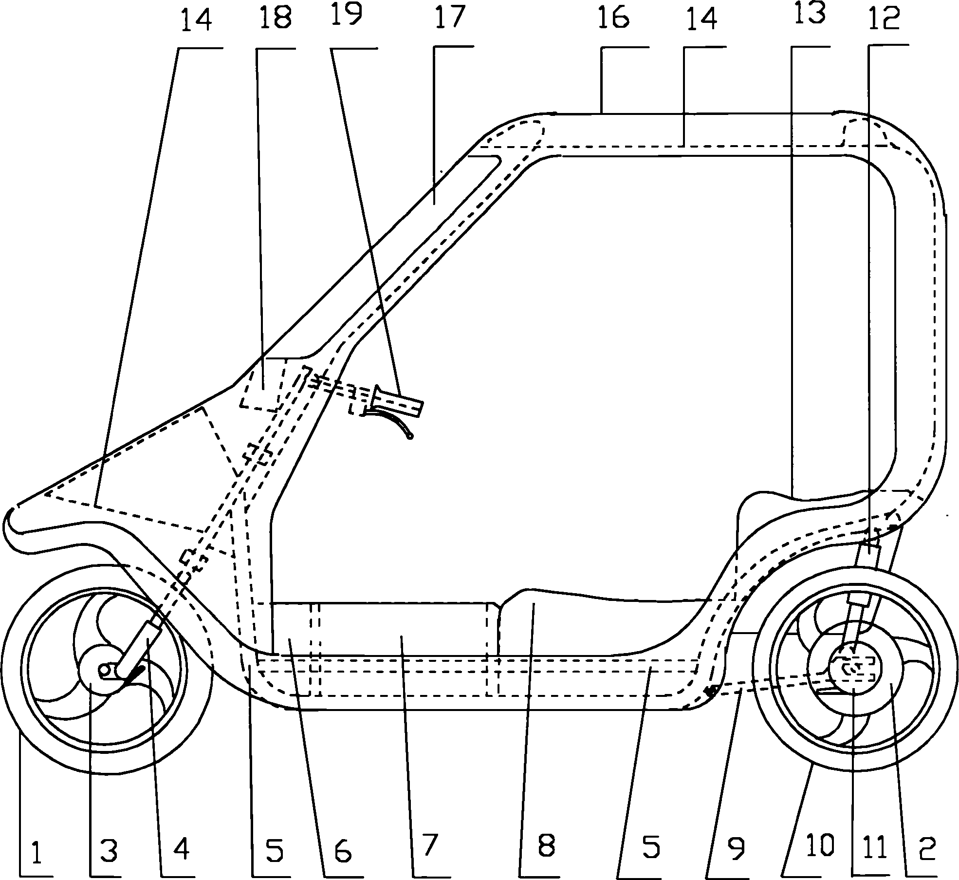 Box-type electric bicycle