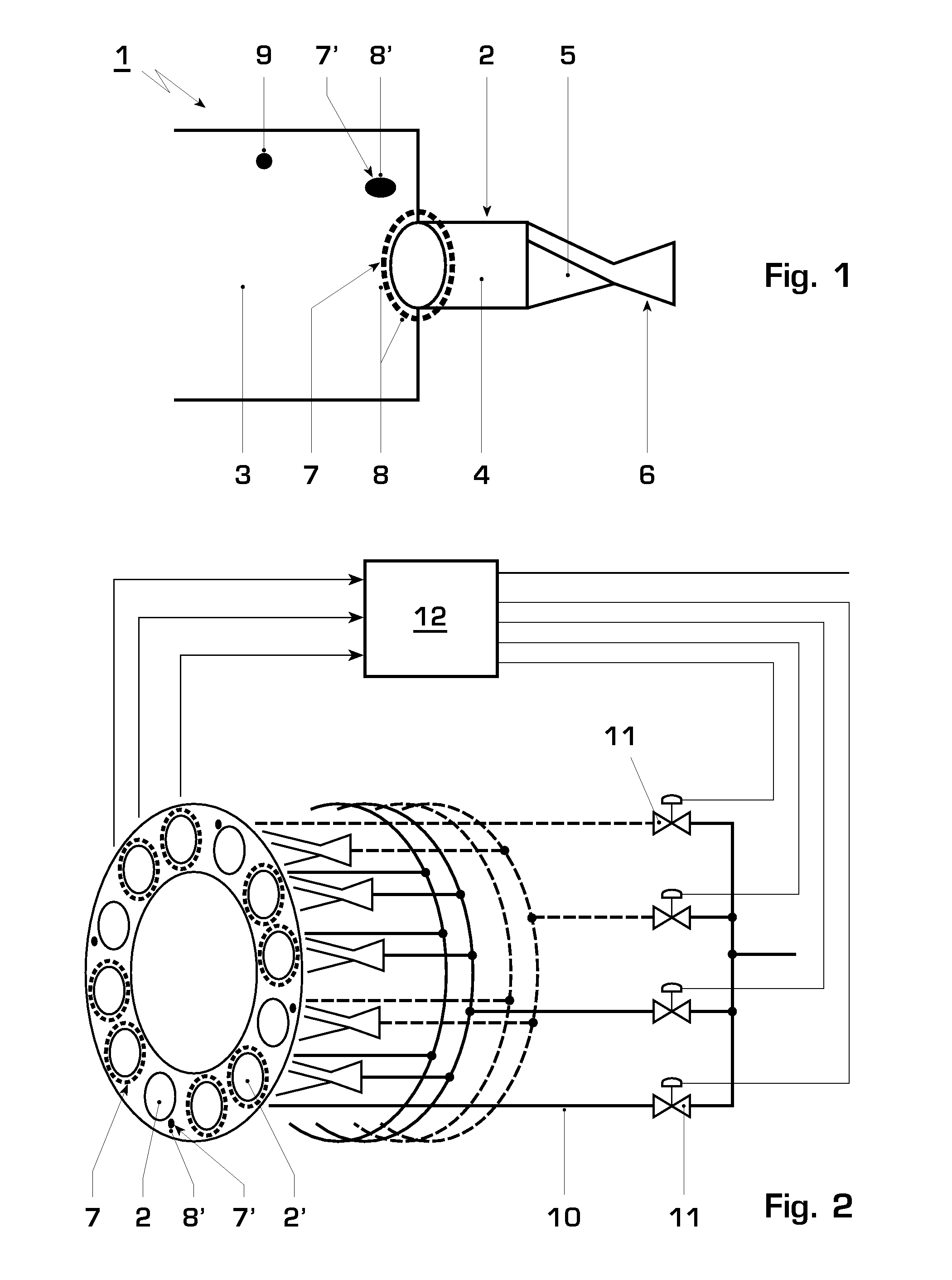 Burner system with staged fuel injection