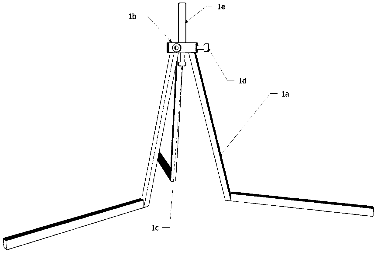 Self-falling type flexible leveling rod and using method thereof