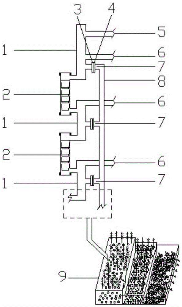 Roof rainwater sewage interception purification system