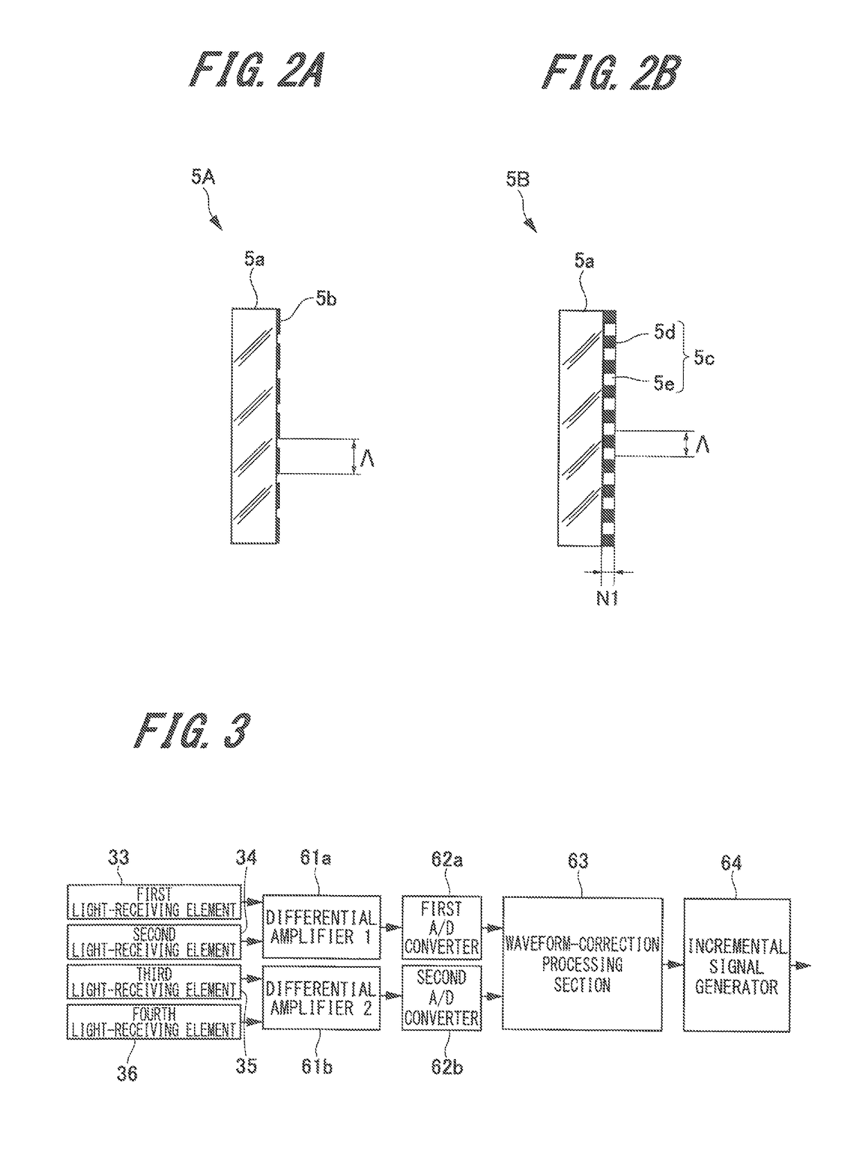 Displacement detecting device