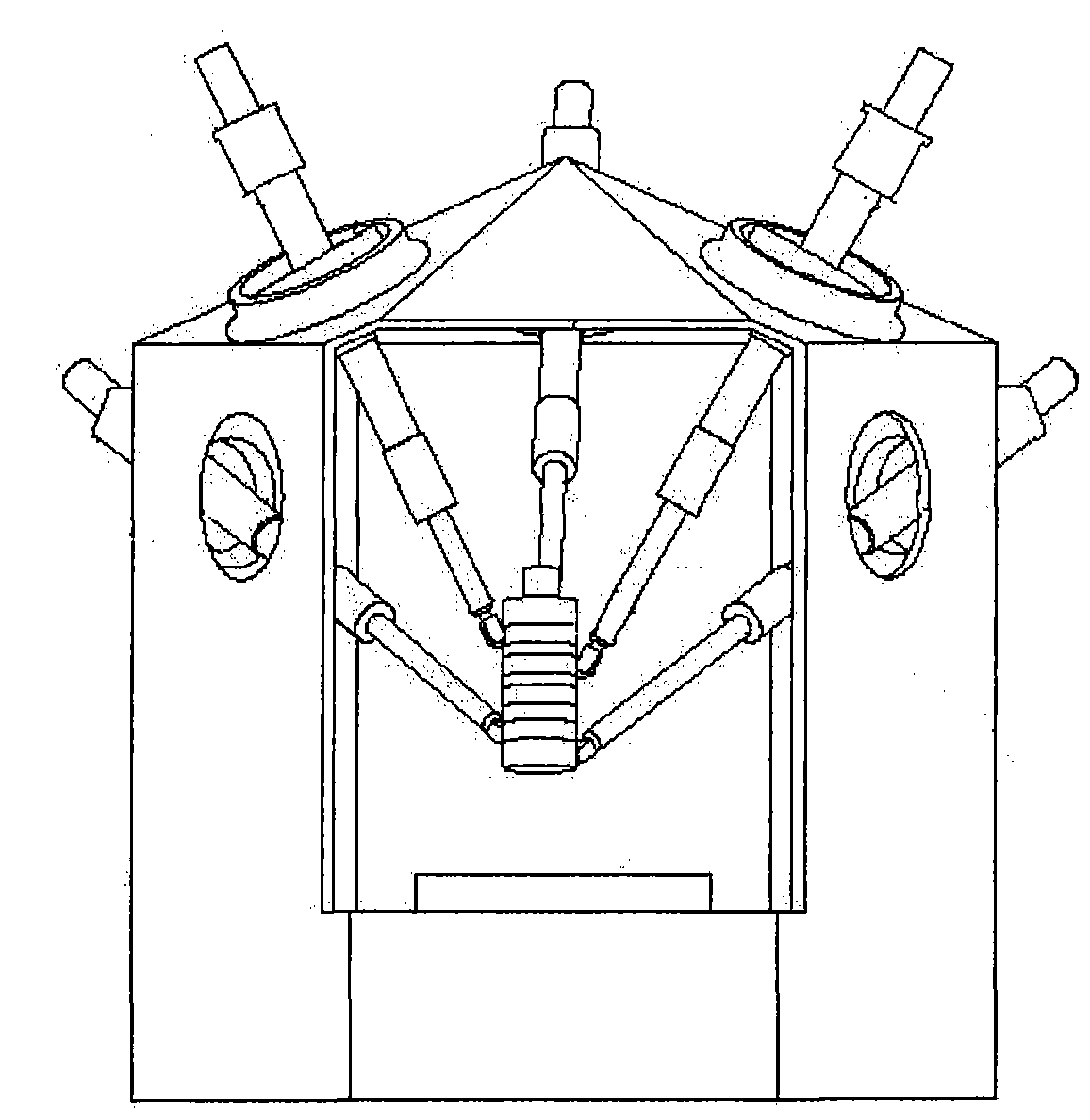 Control method for processing five-rod five-ring parallel kinematic machine tool