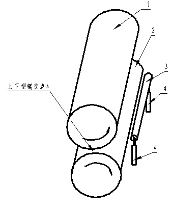 Roller sticking resisting device for inside liner