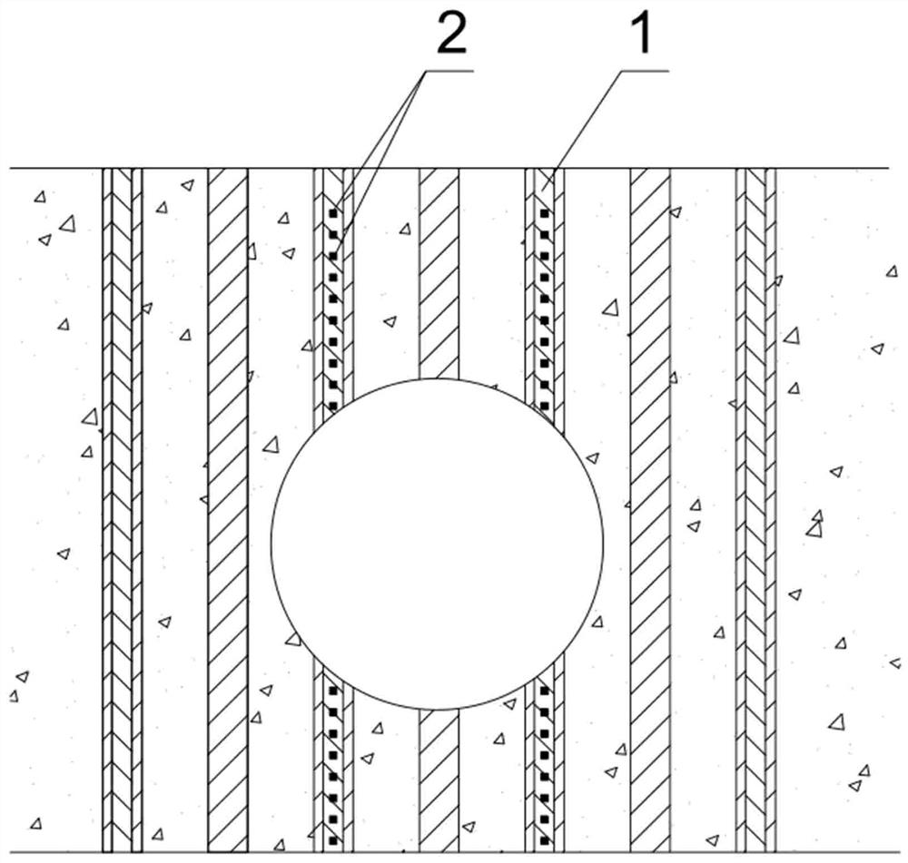 Method for monitoring deformation of pile body of cantilever fender post of deep foundation pit