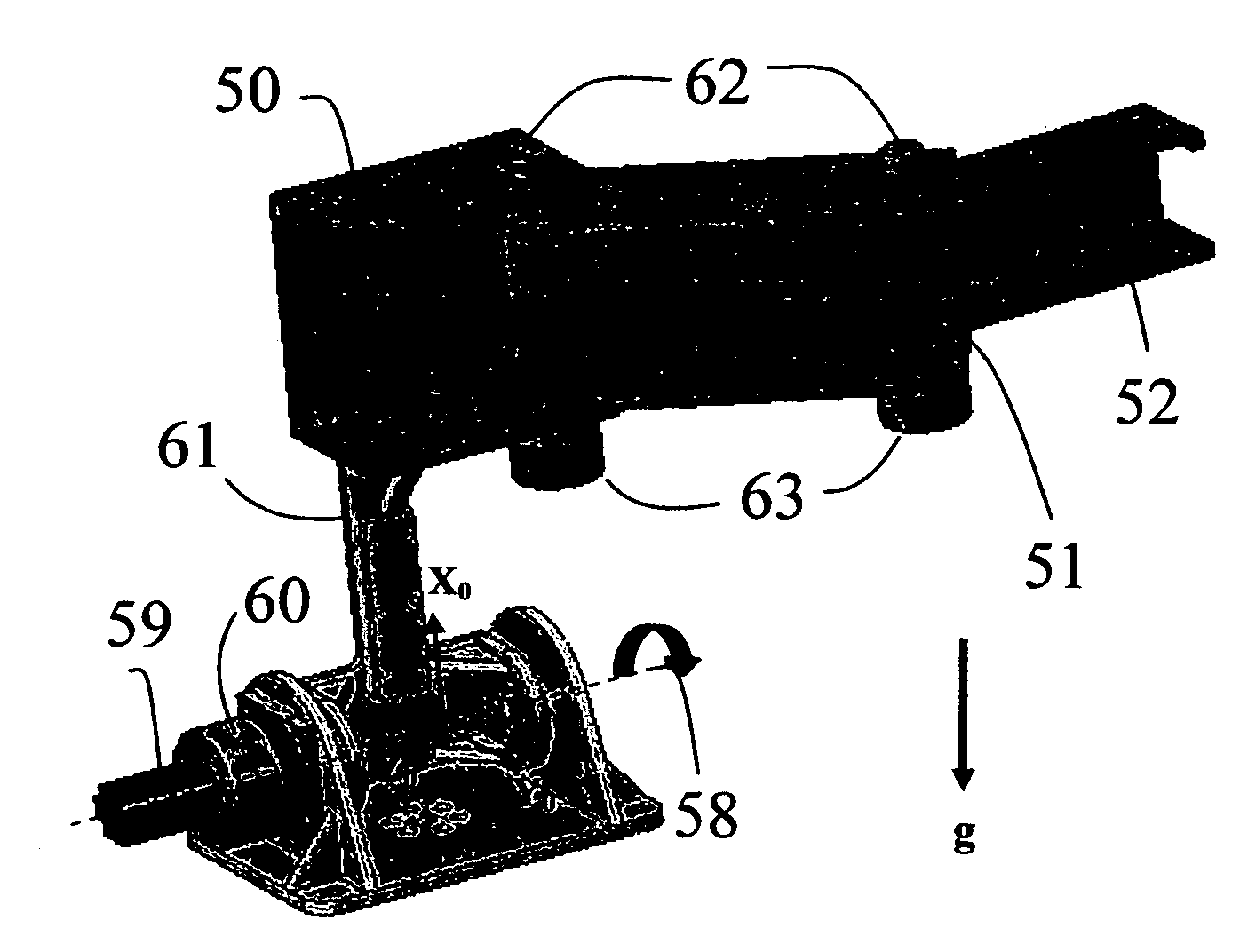 Gravity driven underactuated robot arm for assembly operations inside an aircraft wing box