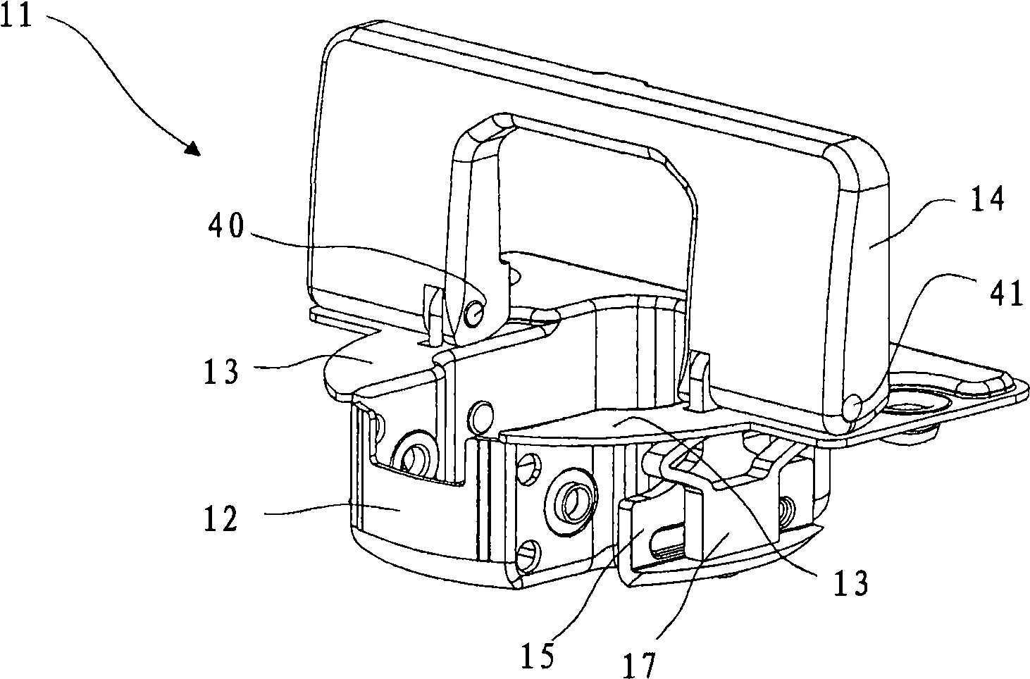 Rapidly mounted hinge wing for furniture