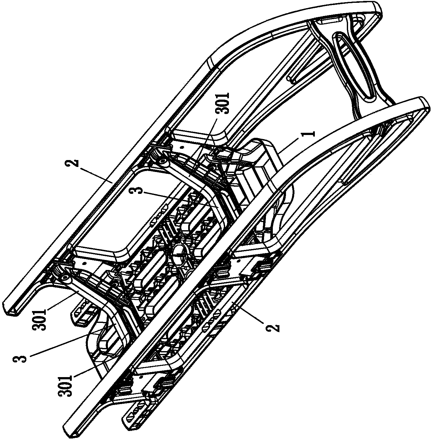 Detachable combined sled