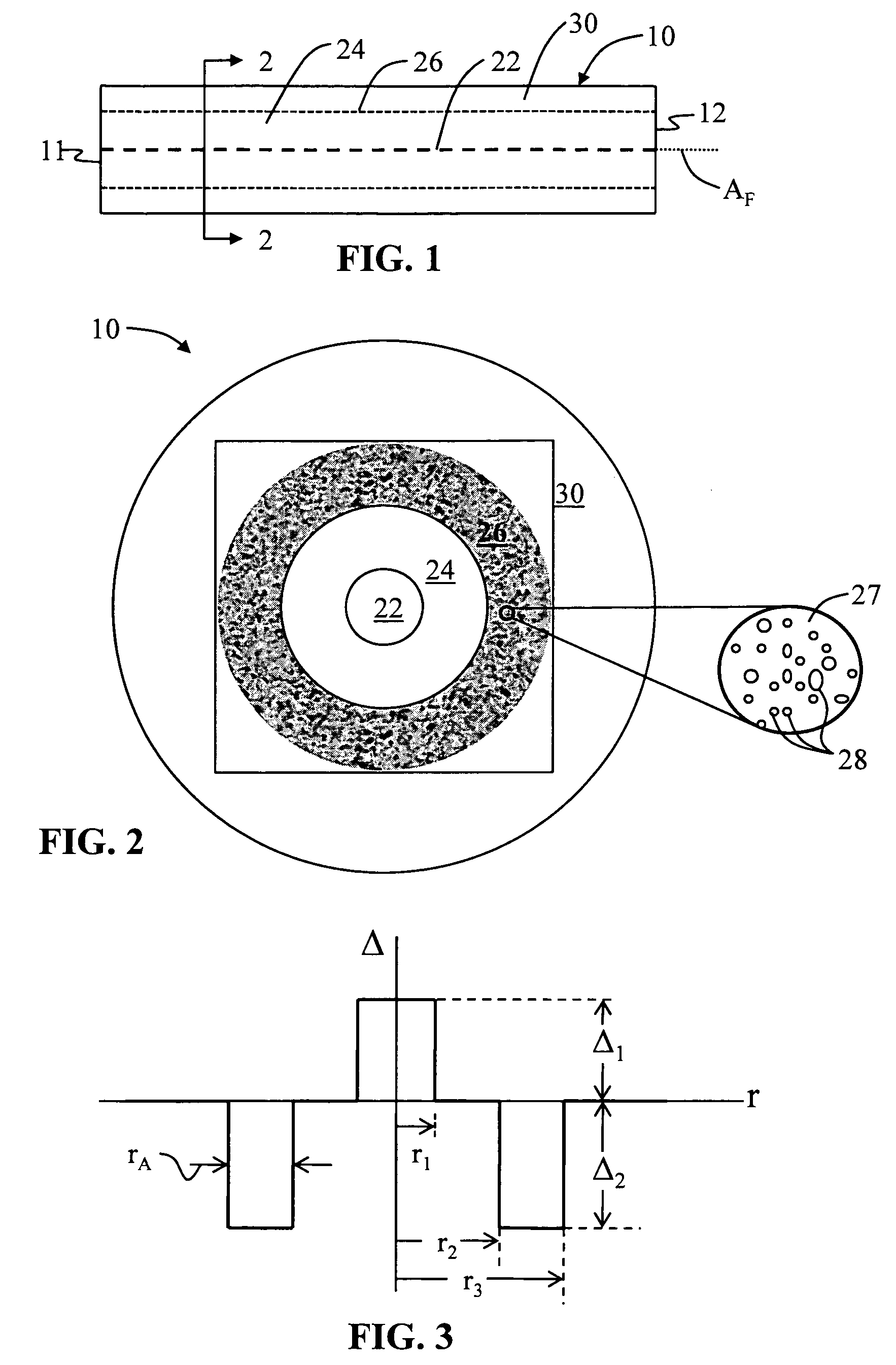 Airline optical fiber with reduced multipath interference and methods of forming same
