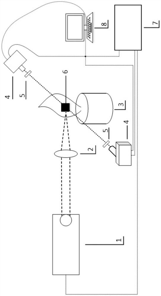 Simultaneous or selective excitation measurement device and method for flame CH and NO molecules