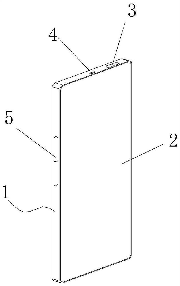 Full-screen smart phone using bending characteristic of flexible screen