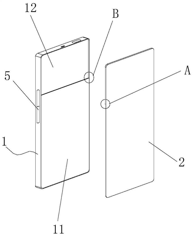 Full-screen smart phone using bending characteristic of flexible screen