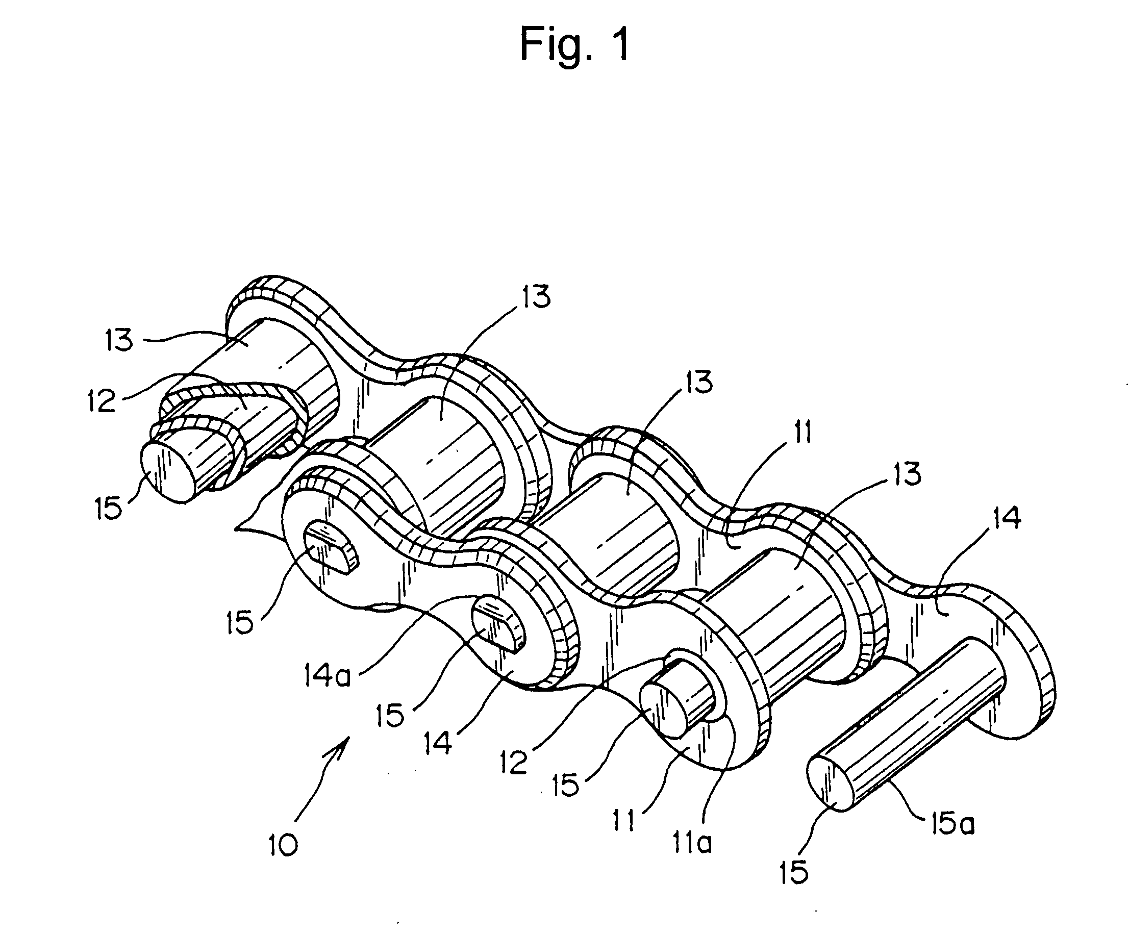 Chain for use in automobile engine