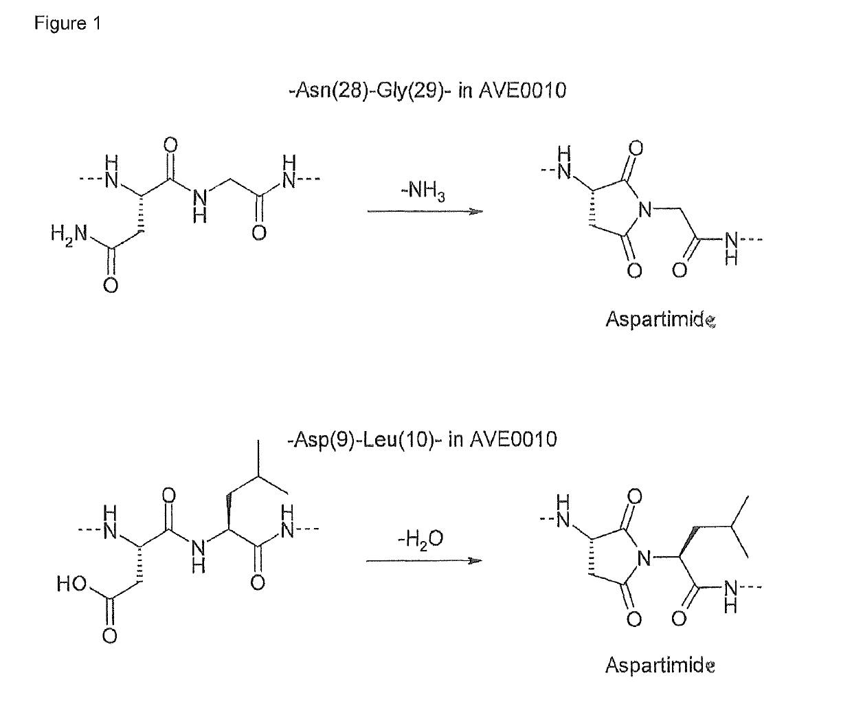 Synthesis of cyclic imide containing peptide products