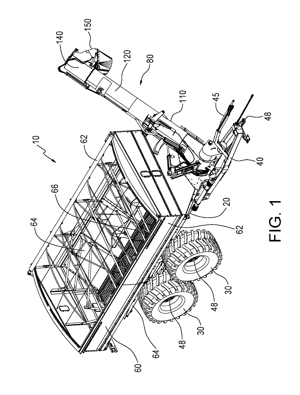 Grain cart with automatic unloading of a predetermined weight of crop material