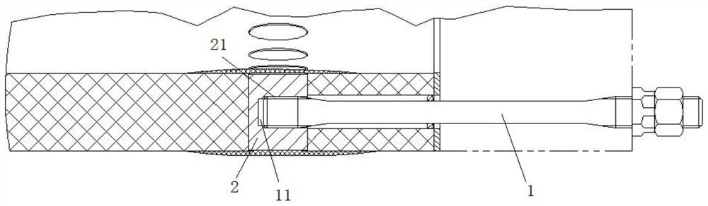 Bolt connection structure of wind turbine generator, blade root structure, wind turbine blade, and wind turbine generator