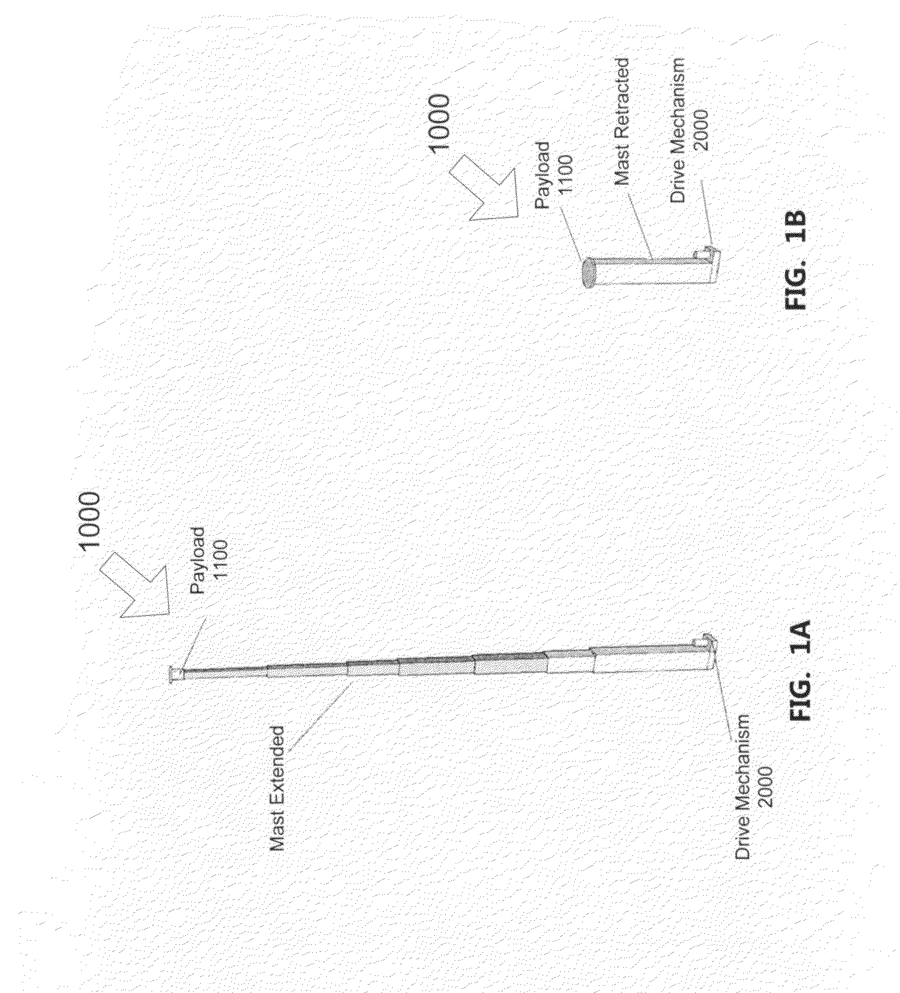 Telescoping mast cable storage system