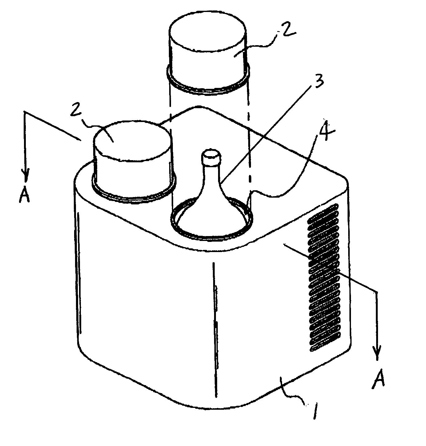 Thermoelectric chiller/warmer of contained substance