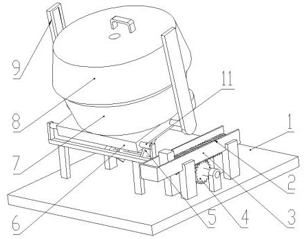 Auxiliary device for cleaning milk replacer tank