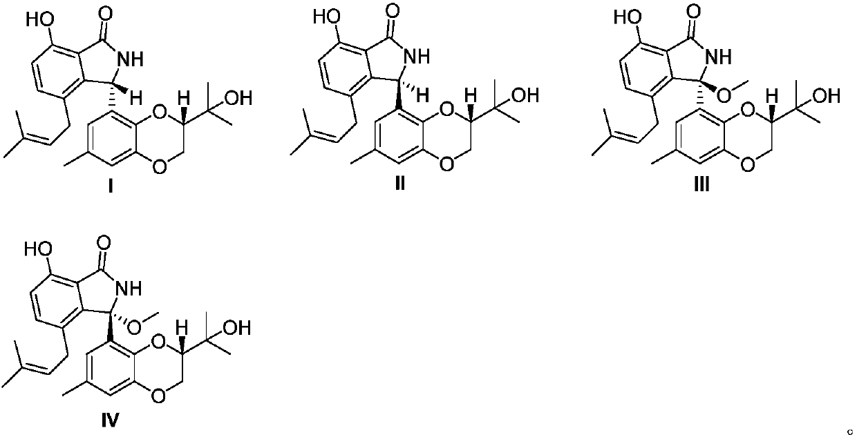 Isobenzazole compounds derived from marine fungi, preparation method of isobenzazole compounds and application of isobenzazole compounds in preparation of anti-inflammatory drugs