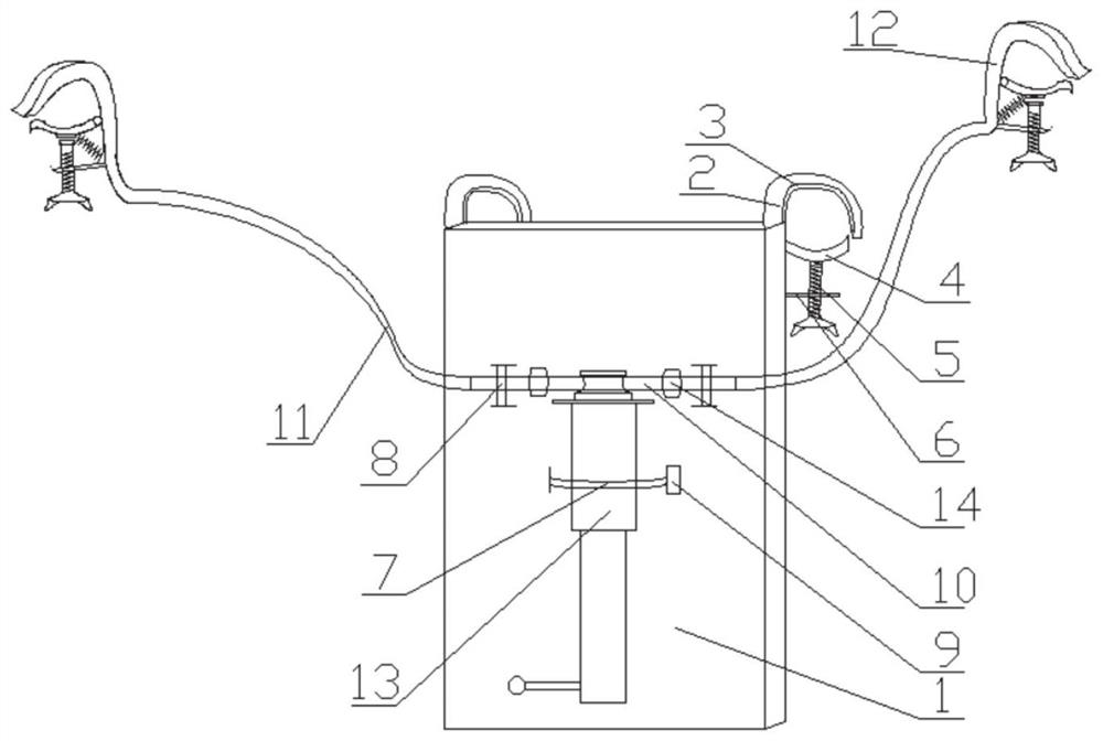 Complete equipment for fixing arc extinction switch and working method thereof