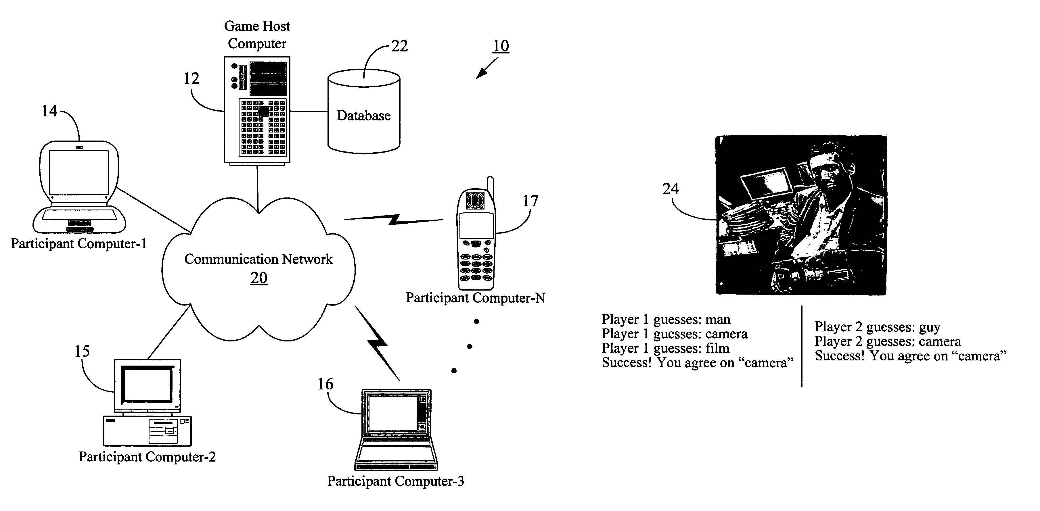 Method for labeling images through a computer game