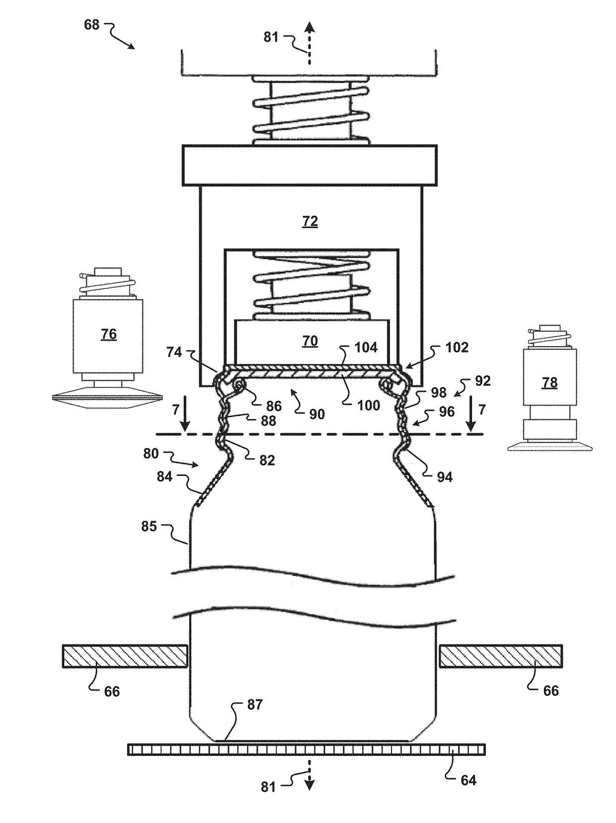 Apparatus and Methods of Capping Metallic Bottles