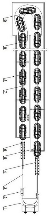 Piggyback type drying and conveying device capable of achieving climbing and rotation of skid vehicle body