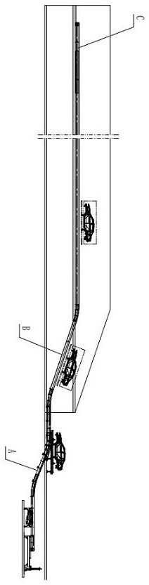 Piggyback type drying and conveying device capable of achieving climbing and rotation of skid vehicle body