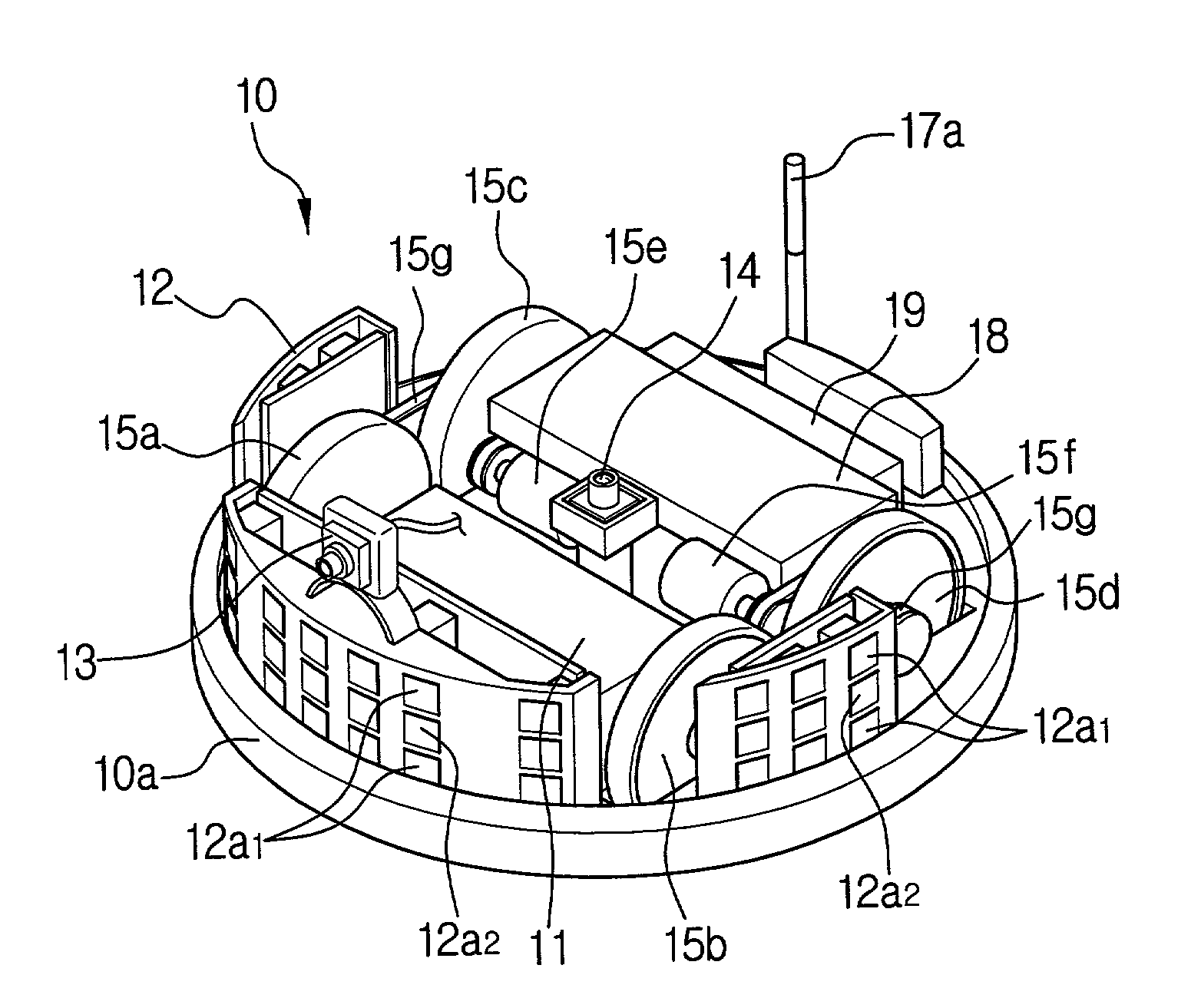 Robot cleaner, system employing the same and method for re-connecting to external recharging device
