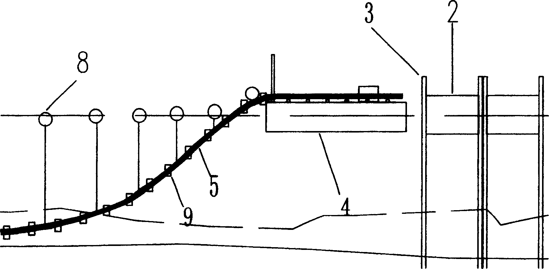 Construction method for polyvinyl plastic pipeline long distance deep water crossing river