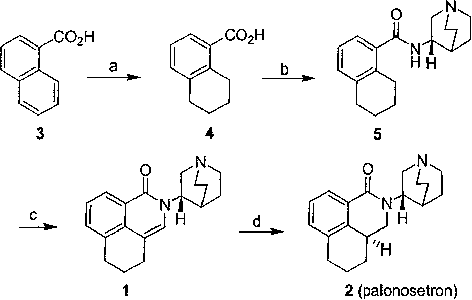 Method for synthesizing palonosetron hydrochloride