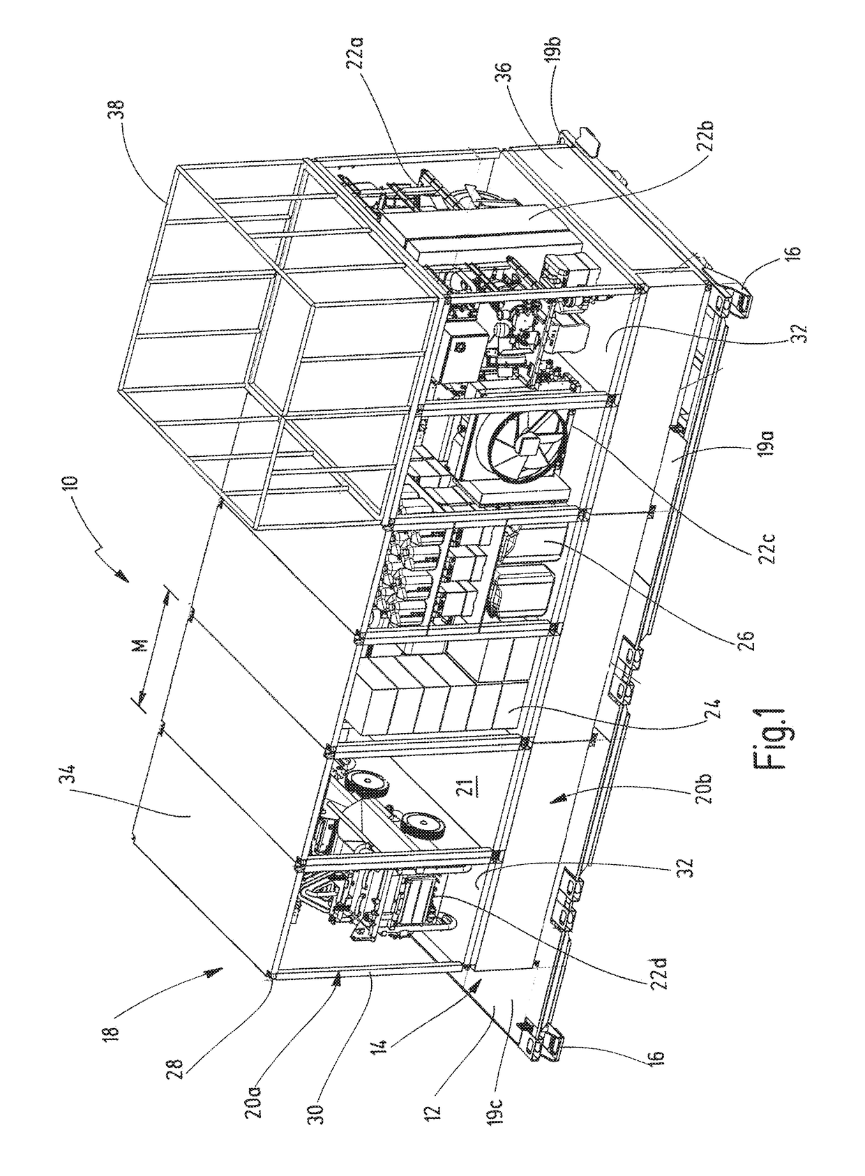 Device system for military and/or humanitarian operations, in particular a mobile decontamination system