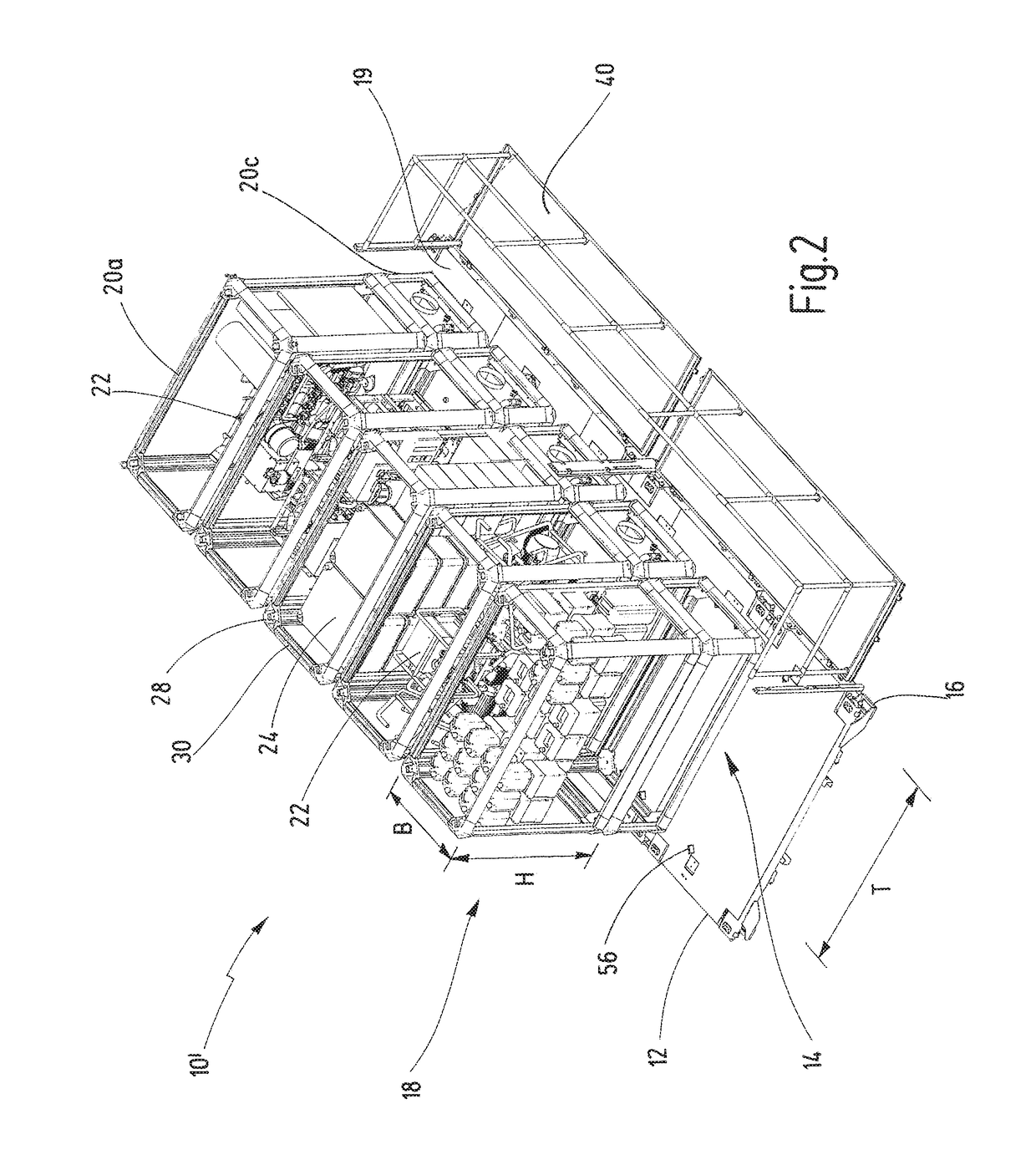 Device system for military and/or humanitarian operations, in particular a mobile decontamination system