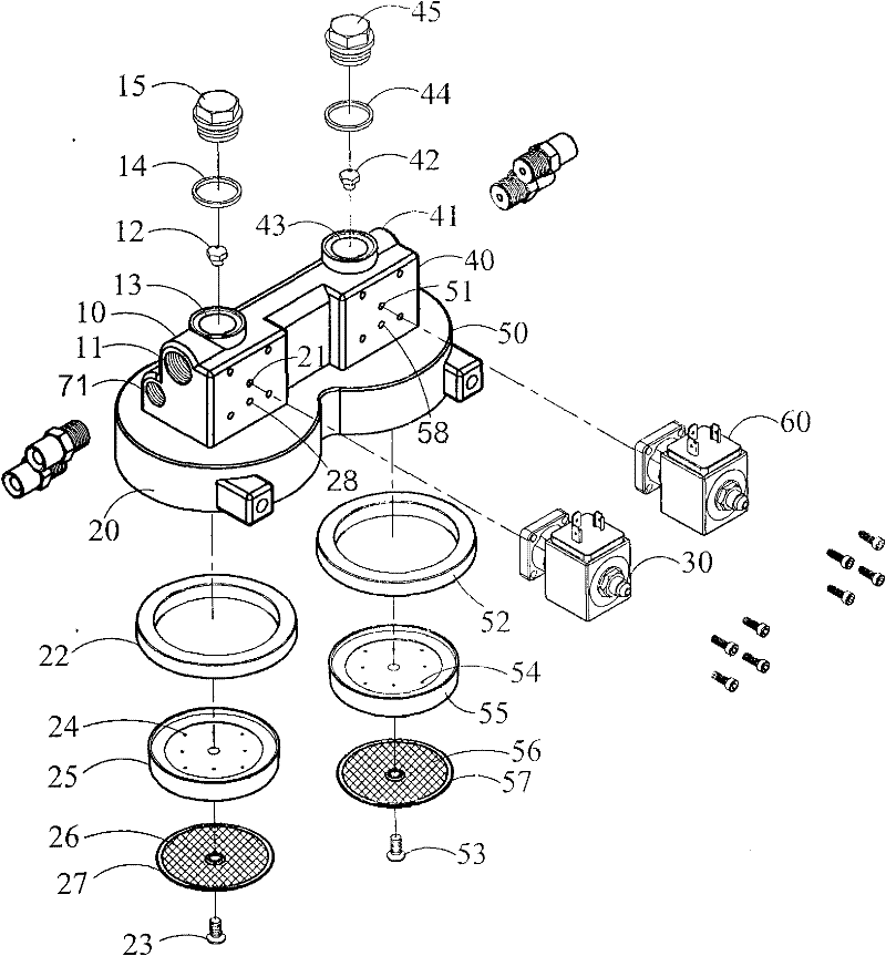 Double grouphead of beverage brewing mechanism